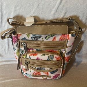 Lily Bloom Colorful Seashell Print Crossbody Bag